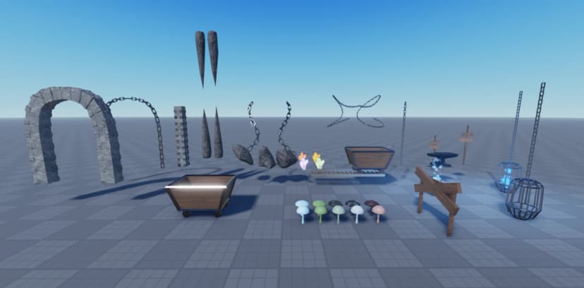 Medieval Cave Mining Fantasy Props Collection