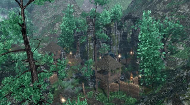 Stylized Medieval Forest Village