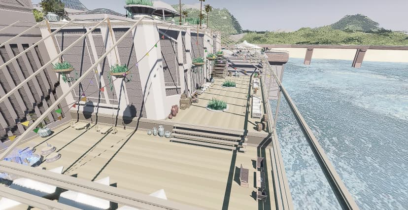 Modern Resort Hangout Map