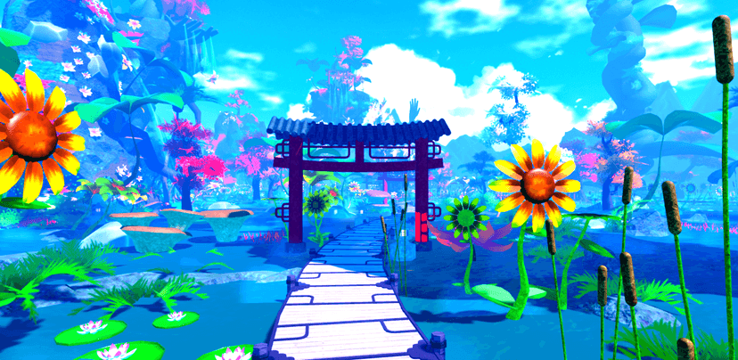 Stylized Fantasy Floating Garden