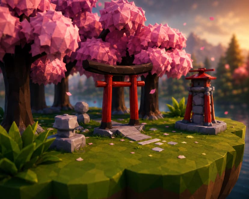 Japanese Cherry Blossom Shrine