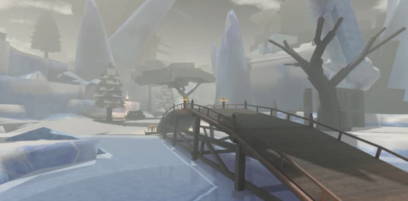 Winter Japanese Village Map