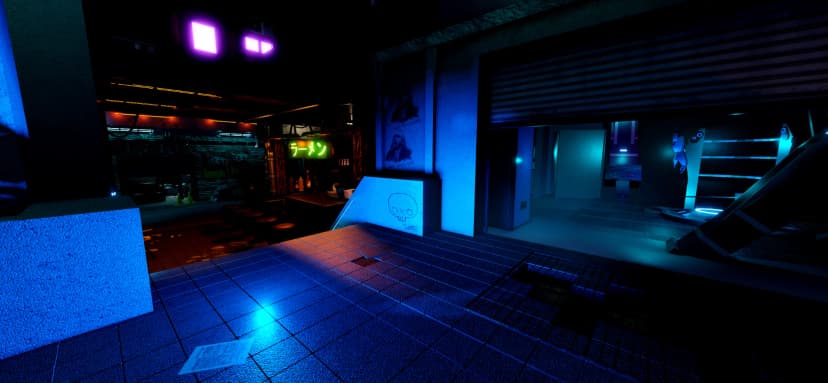 Neon Cyberpunk Alleyway
