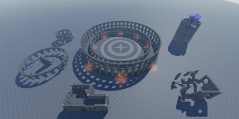 Ancient Stone Arena Battle Assets