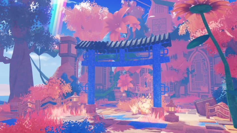 Stylized Fantasy Zen Garden Map