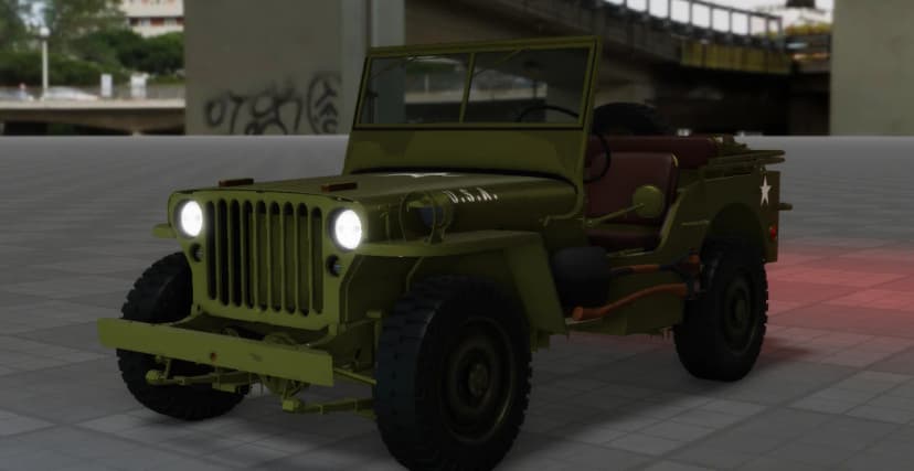 WW2 Military Jeep - Detailed Army Vehicle