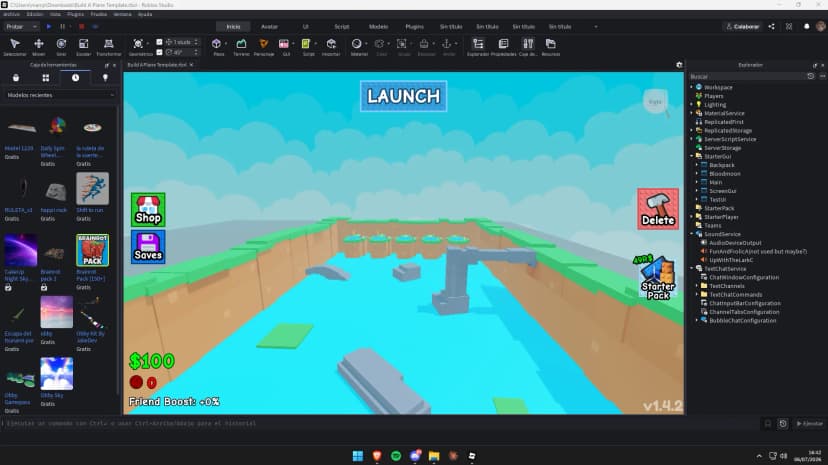 Build A Plane Template | Easy to Customize | Roblox Studio